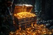 Treasure chest full of golden coins