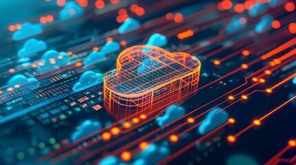 A featured image for a blog post about migrating legacy business applications to a private cloud. generative AI