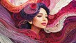 © customer solution - portrait of woman with pattern