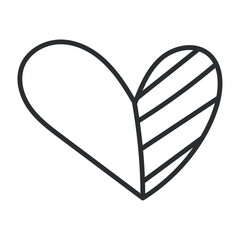 Sticker - Heart sketch icon Hand Draw Vector illustration