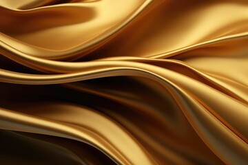 Wall Mural - luxurious golden satin drapery on abstract modern background.