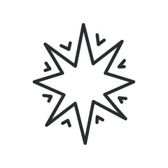 Sticker - Star sketch icon Hand Draw Vector illustration