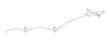 © Olga Rai - Airplane path and point in One Continuous line drawing. Business Concept of world travel and international flight airline with road in simple linear style. Editable stroke. Doodle Vector illustration