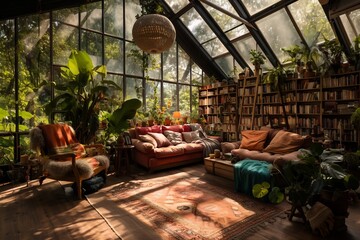 library in the jungle house 