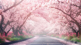 Fototapeta Sport - 美しい桜並木通り