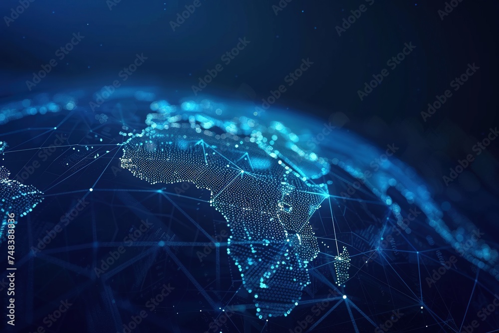 World low poly wireframe on Network background images concept world ...