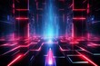 © juliars - Captivating Neon high tech background. Tech speed art. Generate Ai