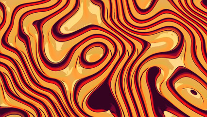 Wall Mural - background with folded textile layers levitating, 3d. design. orange cartoon style textile drapery.