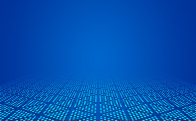 Wall Mural - blue technology digital display board abstract particles extend forward background