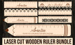 laser cut wooden ruler bundle