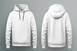 © Rochilah - Front and Back of an Editable male white Hoodie generated AI