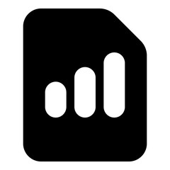 Bar graph icon for statistic, analytic and data visualization