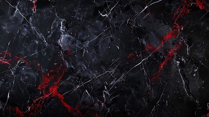Aufkleber - Black red abstract background Marble pattern Dark Toned stone background with space for design Web banner Wide Long Panoramic Website header Backdrop Christmas Closeup : Generative AI