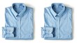 © Generative AI - Stylish shirt before and after washing on white background collage Drycleaning service : Generative AI