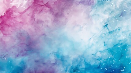 Aufkleber - Abstract watercolor Purple pink blue teal background Colorful art background with space for design Christmas Valentine Mothers day : Generative AI