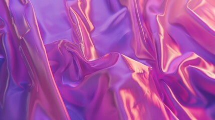 Aufkleber - Purple pink silk satin background Soft folds Shiny fabric Luxury lilac background Space Design Web banner Wide Website header Flat lay Table top view Birthday wedding Christmas Valenti : Generative AI