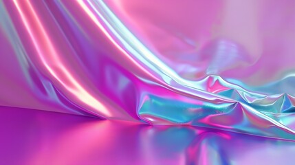 Aufkleber - Abstract colorful background Toned pink purple blue teal shiny surface Gradient Beautiful background with space for design Multicolor Web banner Panoramic Website header : Generative AI