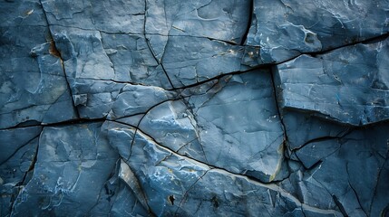 Leinwandbilder - Abstract blue grunge background Toned rock texture with cracks Blue grunge stone background with copy space for your design The combination of bright color and rough rocky surface : Generative AI