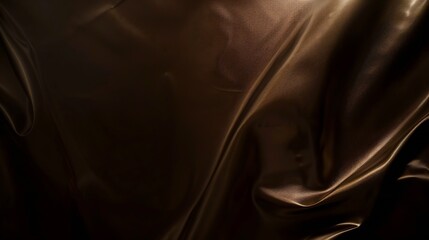 Poster - Dark brown background with light Abstract chocolate background Wide banner with copy space : Generative AI