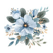 Timeless BeautyBlue Flowers Watercolor Clipart