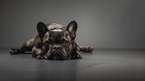 Fototapeta  - French Bulldog on the floor : Generative AI