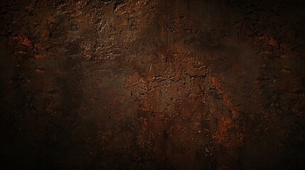 Aufkleber - Rust texture Rough rusty metal surface Black Brown Dark grunge background with space for design Closeup Web banner Wide Panoramic : Generative AI