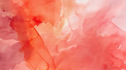 Aufkleber - Red orange brown abstract aquarelle background Hand painted watercolor Colorful art background with copy space for design Web banner : Generative AI