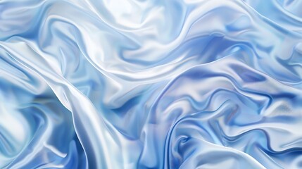 Aufkleber - Beautiful blue silk satin background Wavy soft folds Elegant fabric background with copy space for design Web banner : Generative AI