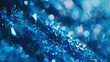 Glamorous festive luxury background with blue glistening shimmering sparkles Sequins texture closeup macro : Generative AI