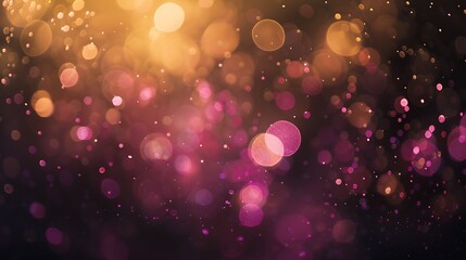 Aufkleber - Sparkling Glitter abstract background dark purple saturated color defocused macro Sequins fall and sparkle round bokeh : Generative AI