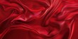 Abstract Red leather fabric red weave of cotton or linen satin fabric lies texture background.
