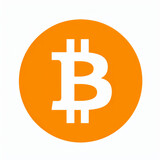Fototapeta  - bitcoin logo isolated on white background