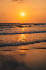 Wall Mural - Sunset on a tropical beach, golden hour