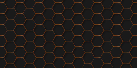 Hexagonal black background. Luxury black Pattern. Vector Illustration. 3D Futuristic abstract honeycomb mosaic black background. geometric mesh cell texture. modern futuristic wallpaper.