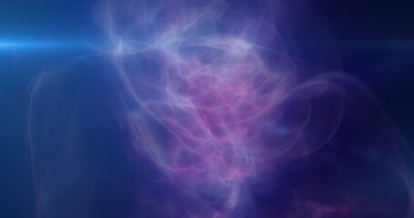 Wall Mural - Energy cosmic dust and wave lines futuristic magical glowing bright. Abstract background