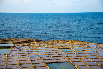 Canvas Print - Xwejni Salt Pans on Gozo Island - Malta