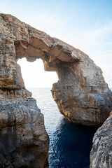 Sticker - Cliffs of Wied il-Mielah on Gozo Island - Malta