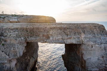 Wall Mural - Cliffs of Wied il-Mielah on Gozo Island - Malta