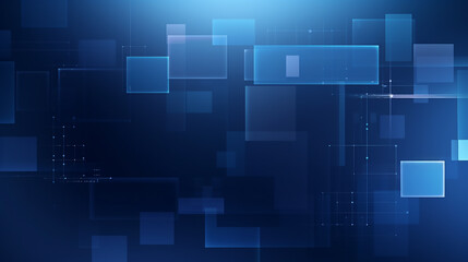 Wall Mural - abstract blue square background. technology futuristic digital graphic concept blue square, line tec