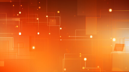 Wall Mural - Modern abstract orange background design with layers of material in square shapes in random geometric patterns