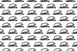 © Alexey - Seamless pattern completely filled with outlines of wild bear symbols. Elements are evenly spaced. Vector illustration on white background