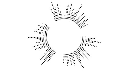 Circle sound wave. Audio music equalizer. Round circular icons set. Spectrum radial pattern and frequency frame. radio podcasts, music player, video editor, voice assistant, recorder. Vector design