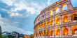Beautiful Italian Colosseum, Italy travel concept.