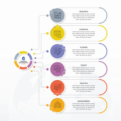 Wall Mural - Basic circle infographic template with 96steps, process or options, process chart, Used for process diagram, presentations, workflow layout, flow chart.