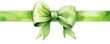 © gunzexx png and bg - Watercolor background banner of green ribbon and bow isolated on a white background as transparent PNG