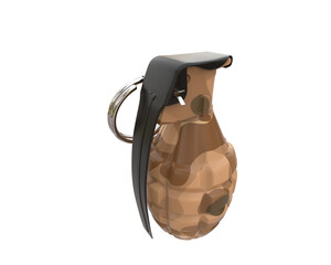 Canvas Print - Grenade isolated on background. 3d rendering - illustration