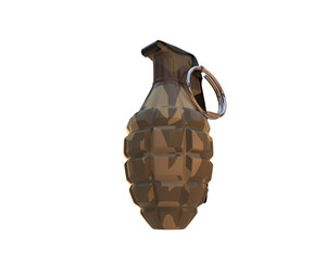 Sticker - Grenade isolated on background. 3d rendering - illustration