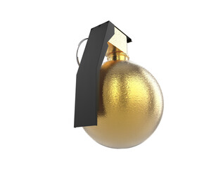 Sticker - Grenade isolated on background. 3d rendering - illustration