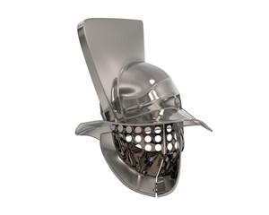 Gladiator helmet isolated on background. 3d rendering - illustration