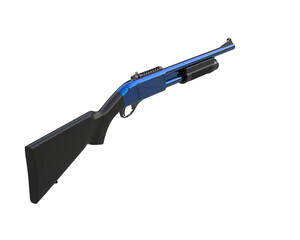 Sticker - Shotgun isolated on background. 3d rendering - illustration